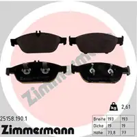 ZIMMERMANN Brake Pads + Wako for MERCEDES E-Class Convertible A207 Coupe C207 E500 408 (front)