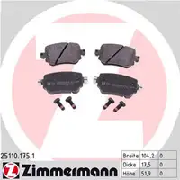 Zimmermann SPORT Bremsscheiben + Bremsbel&auml;ge f&uuml;r VW Polo 6 AUDI A1 GB PR-1KE hinten