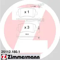 ZIMMERMANN Brake Pads + Wako for Nissan NV400 and Opel Movano B (Rear)