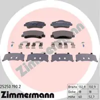 ZIMMERMANN Bremsscheiben + Bel&auml;ge f&uuml;r CITROEN C-Elysee DD_ C4 Cactus PEUGEOT 301 vorne