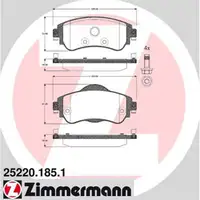 ZIMMERMANN Brake Pads for Citro&euml;n C4 II 1.4 VTi 95 and DS4 1.6 HDi (front)