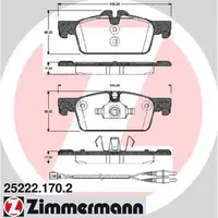 ZIMMERMANN Bremsbel&auml;ge Bremskl&ouml;tze + Wako f&uuml;r Peugeot 508 / SW vorne