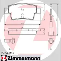 ZIMMERMANN Brake Pads Brake Pad Set + Wako for Fiat Punto / Evo (199) Rear