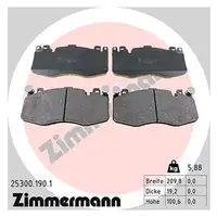 ZIMMERMANN Bremsbel&auml;ge + Warnkontaktkabel f&uuml;r BMW X5M F85 X6M F86 575 PS vorne