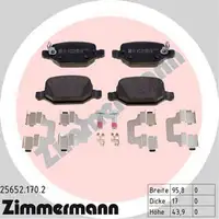 ZIMMERMANN Bremsbel&auml;ge Bremskl&ouml;tze f&uuml;r Fiat 500L ab 09.2012 hinten