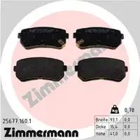 ZIMMERMANN Brake Pads for HYUNDAI KONA, KIA OPTIMA, and PICANTO (Rear)