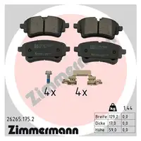 ZIMMERMANN Bremsbeläge + Warnkontaktsensor für AUDI A4 8W B9 A5 F5 hinten