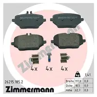 ZIMMERMANN Bremsbel&auml;ge f&uuml;r MERCEDES GLE V167 C167 300/350 350/400d ohne Sportbremse hinten