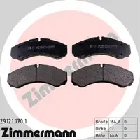 ZIMMERMANN Brake Pads for IVECO Daily 3 (November 1997&ndash;October 2009), Front