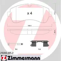 ZIMMERMANN Bremsbel&auml;ge Bremskl&ouml;tze f&uuml;r MERCEDES Sprinter 35t 46t 4t 5t VW Crafter vorne