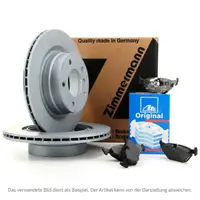 ZIMMERMANN Bremsscheiben + ATE Bel&auml;ge f&uuml;r VW Golf 4 4motion AUDI S3 8L 8N quattro hinten