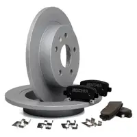 ZIMMERMANN Bremsscheiben + Bel&auml;ge f&uuml;r OPEL Insignia A SAAB 9-5 YS3G 16 Zoll hinten