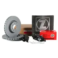 ZIMMERMANN Bremsscheiben + Bel&auml;ge f&uuml;r OPEL Adam Corsa E 15 Zoll vorne