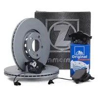 ZIMMERMANN Bremsscheiben + ATE Bel&auml;ge + Wako f&uuml;r AUDI A4 A6 SEAT Exeo SKODA Superb 1 vorne