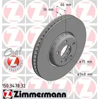 Zimmermann FORMULA F Bremsscheiben + Bel&auml;ge f&uuml;r BMW F10 F11 F07 F12 F13 F06 F01-04 vorne