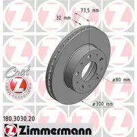 ZIMMERMANN 180.3030.20 Bremsscheiben f&uuml;r CITROEN Jumper FIAT Ducato PEUGEOT DIESEL vorne