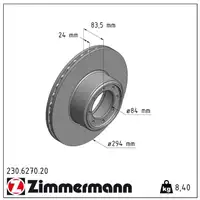 ZIMMERMANN Bremsscheiben Satz f&uuml;r IVECO Daily 4 5 ohne ABS-Sensorring hinten
