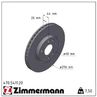 ZIMMERMANN Bremsscheiben Satz f&uuml;r RENAULT Arkana 1 LCM_ LDN_ E-Tech vorne 402061547R