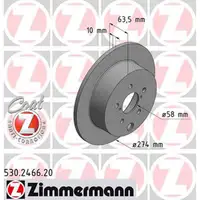ZIMMERMANN Brake Discs + Brake Pads for SUBARU Forester SJ_ Impreza 15 GP_ Rear