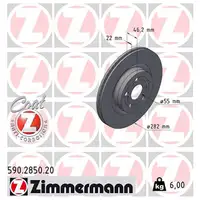 ZIMMERMANN Brake Disc Set for TOYOTA Yaris _P21_ 1.5/Hybrid (Front) 43512-K0040