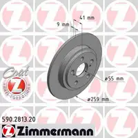 ZIMMERMANN Bremsscheiben Satz f&uuml;r Toyota Urban Cruiser 1.33 1.4D-4D/4WD hinten