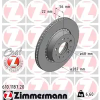 ZIMMERMANN Bremsscheiben f&uuml;r VOLVO 740 760 780 940 960 15 Zoll ohne ABS vorne