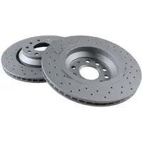 Zimmermann SPORT Bremsscheiben + Bel&auml;ge + Wako f&uuml;r AUDI 8P SEAT Leon Cupra 5F vorne hinten