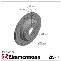 Zimmermann FORMULA Z Bremsscheiben Satz f&uuml;r BMW E46 M3/CSL Z4M 343/360 PS hinten