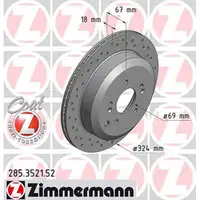 Zimmermann SPORT Bremsscheiben Satz f&uuml;r Hyundai ix55 3.8V6 3.0V6 CRDi hinten