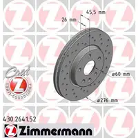 Zimmermann SPORT Bremsscheiben f&uuml;r OPEL ASTRA K 1.0 1.4 1.6Turbo 1.6CDTi vorne