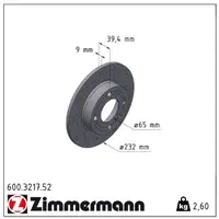 Zimmermann SPORT Bremsscheiben Satz f&uuml;r SEAT Arosa Ibiza 2 VW Lupo Polo 6N2 hinten