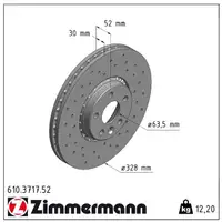 Zimmermann SPORT Bremsscheiben + Bremsbel&auml;ge f&uuml;r VOLVO XC60 156 bis Fgst.-Nr. vorne