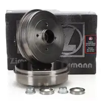 ZIMMERMANN Bremstrommeln + Radlager Satz f&uuml;r DACIA Logan 1 2 Sandero 1 2 mit ABS hinten