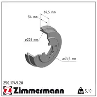 ZIMMERMANN Bremstrommeln Satz f&uuml;r FORD 7 1.0EcoBoost 1.1Ti-VCT 1.5TDCi hinten 2094258