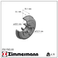 ZIMMERMANN Bremstrommeln Satz f&uuml;r FORD Focus 1 MK1 1.4-2.0 16V 1.8DI/TDCi hinten