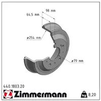 ZIMMERMANN Brake Drums for CITROEN Jumper, FIAT Ducato, and PEUGEOT 1.9&ndash;2.8 Diesel (Rear)