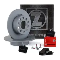 ZIMMERMANN Bremsscheiben + Bremsbel&auml;ge f&uuml;r AUDI A3 8P VW Golf 5 6 7 Caddy 3 Eos hinten