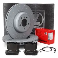 ZIMMERMANN Bremsscheiben + Bel&auml;ge + Sensor f&uuml;r BMW F30-34 mit Performance Bremse vorne