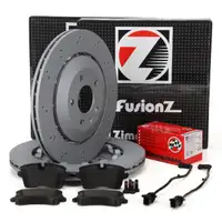 Zimmermann FORMULA Z Bremsscheiben + Bel&auml;ge + Wako f&uuml;r AUDI RS4 B8 PR-2ED/1KZ hinten