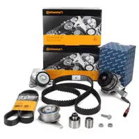 CONTI Zahnriemensatz + Keilriemen + PIERBURG Wasserpumpe f&uuml;r VW Golf 7 Passat 1.6/2.0 TDI