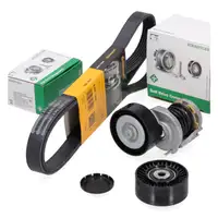 CONTI 6PK1555 Keilrippenriemen + INA Spanner Rolle f&uuml;r VW Amarok Transporter T5 T6 2.0 TDI