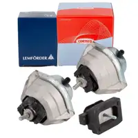 2x CORTECO Motorlager + LEMF&Ouml;RDER Getriebelager f&uuml;r BMW E60 E61 525-535d E63 E64 635d M57