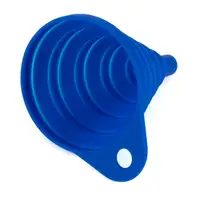 CARIPAR Trichter Einf&uuml;lltrichter Nachf&uuml;lltrichter Falttrichter faltbar SILIKON BLAU