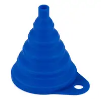 CARIPAR Trichter Einf&uuml;lltrichter Nachf&uuml;lltrichter Falttrichter faltbar SILIKON BLAU