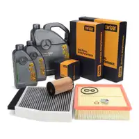 CARIPAR Filterset 3-tlg + 7L ORIGINAL 5W-30 MB 229.52 Motor&ouml;l f&uuml;r MERCEDES W176 W246 OM651