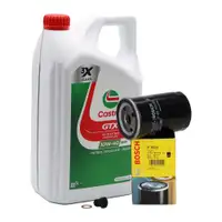 5L CASTROL GTX 10W-40 A3/B4 Motor&ouml;l + BOSCH &Ouml;lfilter f&uuml;r VW Golf 1 2 3 Passat Polo Vento