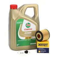 4L CASTROL EDGE 5W-30 LL Motor&ouml;l + HENGST &Ouml;lfilter f&uuml;r VW Polo Ibiza 3 Fabia 1 2 1.2/12V