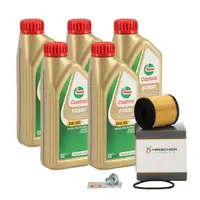 5L CASTROL EDGE 5W-30 M LL-04 Motoröl + HIRSCHER Ölfilter MINI R56 R55 R60 N12 N14 N16 N18