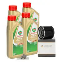 4L CASTROL EDGE A5 0W-30 + HIRSCHER &Ouml;lfilter f&uuml;r VOLVO C30 S40 S60 S80 V40 V50 V60 V70 1.6