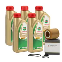5L CASTROL EDGE 5W-30 M LL-04 Motor&ouml;l + HIRSCHER &Ouml;lfilter f&uuml;r BMW F20/21 F30-34 F32 X1 N20